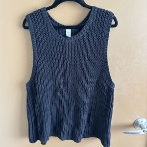 Old Navy Chunky Knit Sleeveless Sweater Tank - Black